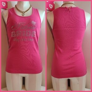 VTG VS Sexy Little Things 100% Cotton Bling Rhinestone Tank Size Lg